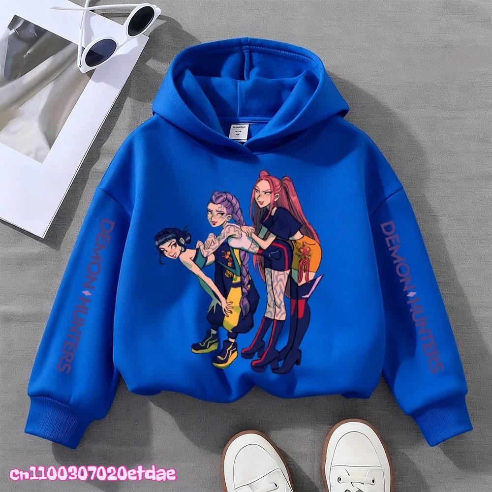 Y2K KPop Cazadores de Demonios Sudaderas Adolescentes Niñas Niños Rumi KPop Cazadores de Demonios Sudadera Otoño Casual Manga Larga Ropa para Niños
