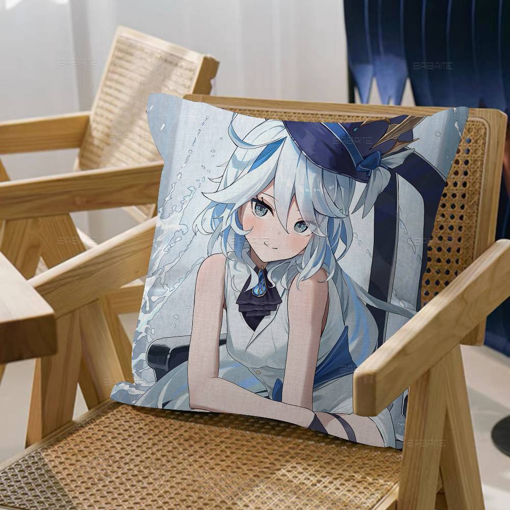 

Фурина Genshin Impact Подушка Подарки Мебель для дома и офиса Спальня Диван Чехол для подушки для автомобиля 45x45см 12x12Inch