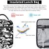 Black Camo Lunch Bags For Men Women Boys Girls Reble Tote Lunch Bags For Office Work School Picnic Camping Thermal Ulation And Cold Preservation