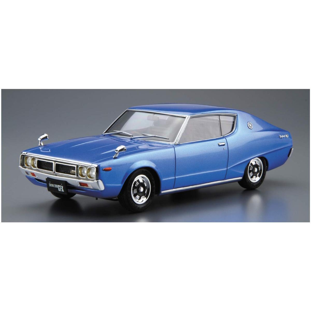 

Aoshima Bunka Kyozai Scale The Model Car Series 49 Nissan KGC110 Skyline 1974 Plastic Model (AOSHIMA) 1/24 No. HT2000GT-X синій