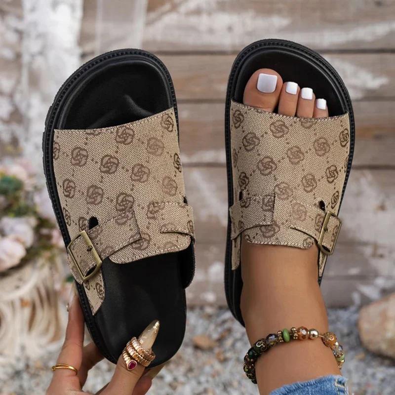 Fashion Summer Women Slippers Luxury Platform Sandals Street Outdoor Clogs Breathable Beach Slippers Flip Flops Comfortable Home Shoes