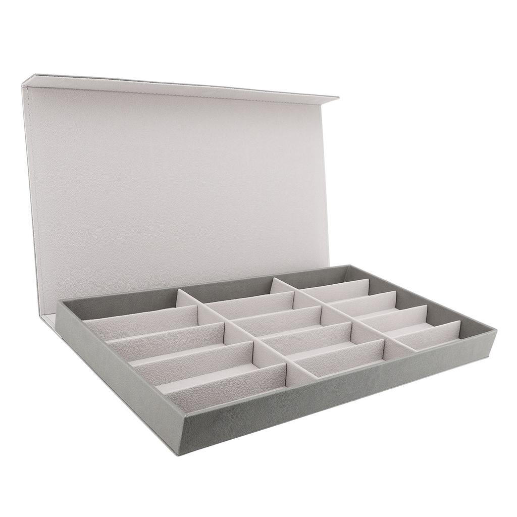 15 Fächer Sonnenbrillen Organizer Multifunktionale Schmuckschatulle Großer Raum Mehrfache Brillenetui Box für