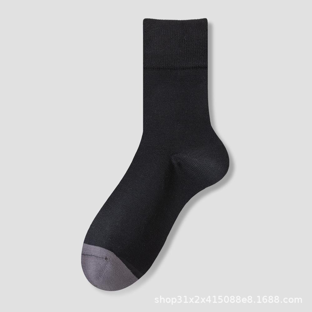Male Spring and Autumn Pure Cotton Anti Odor Antibacterial Long Boneless Socks