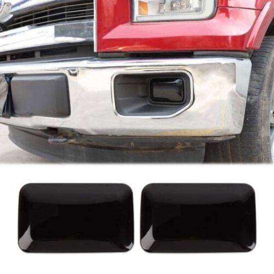 Smoked Black Front Fog Light Lamp Cover Trim For Ford F150 2015- Accessories
