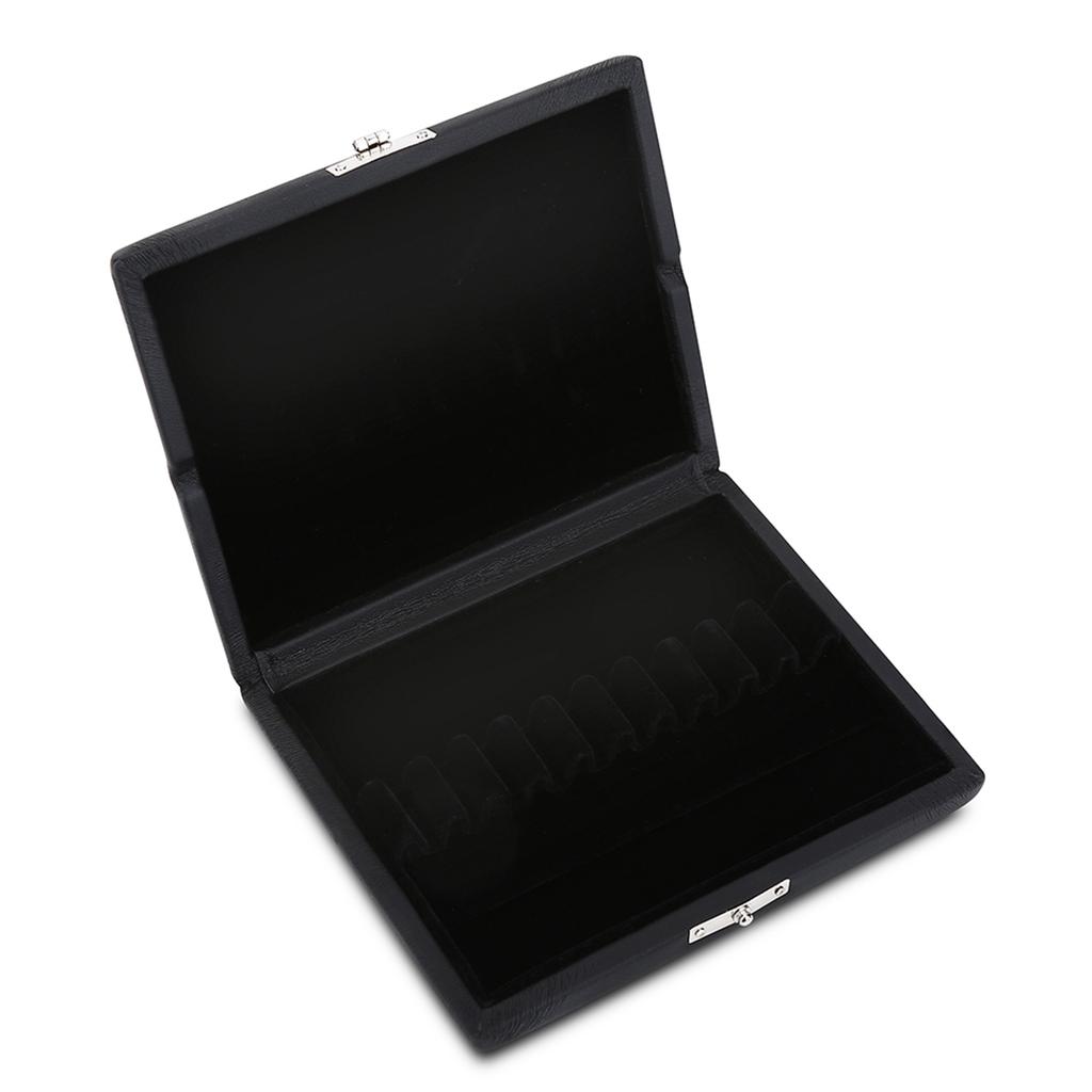 Wooden   PU Leather Cover Reed Case Holder Storage Box for 10pcs Oboe Reeds #1