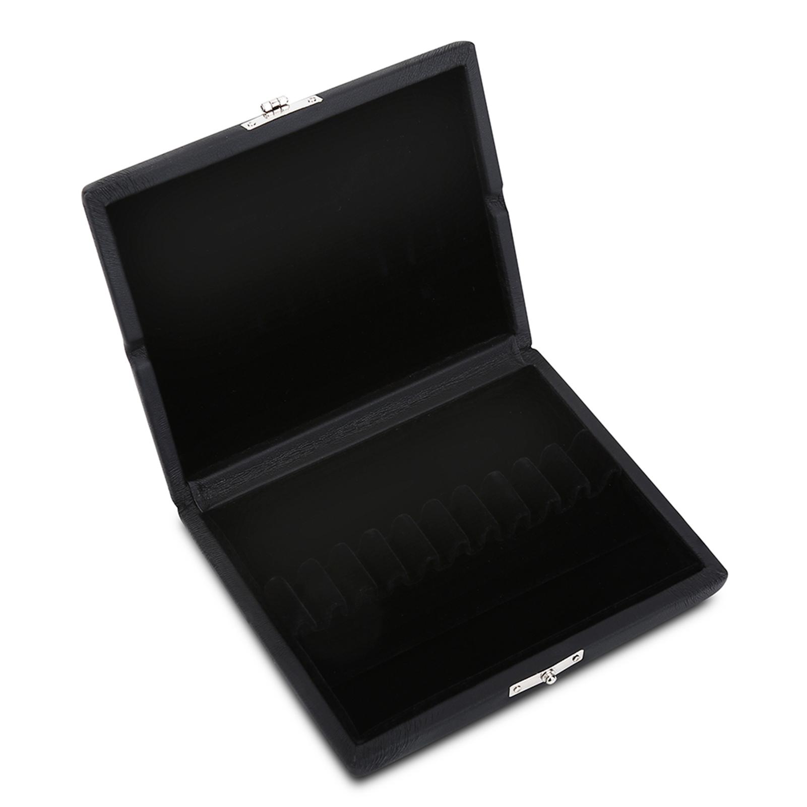 Oboe Accessory Box Oboe Reeds Case Wooden PU Leather Cover Reed Case Holder Storage Box for 10/12/ Oboe Reeds