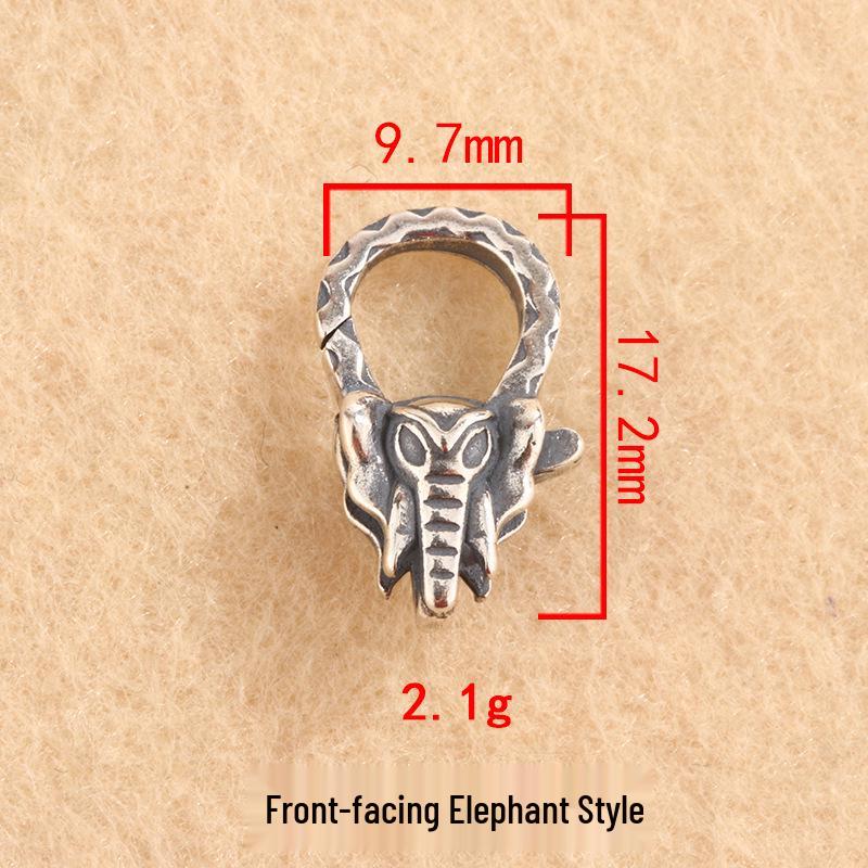Tingxiang S925 Sterling Silver Retro Animal Clasp for Pearl Necklace & Bracelet DIY Jewelry.