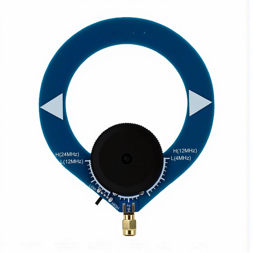 Donut SW Antennae Shortwave Mini Loop PCB Module 4MHz 24MHz Small Portable Narrowband Resonant Blue