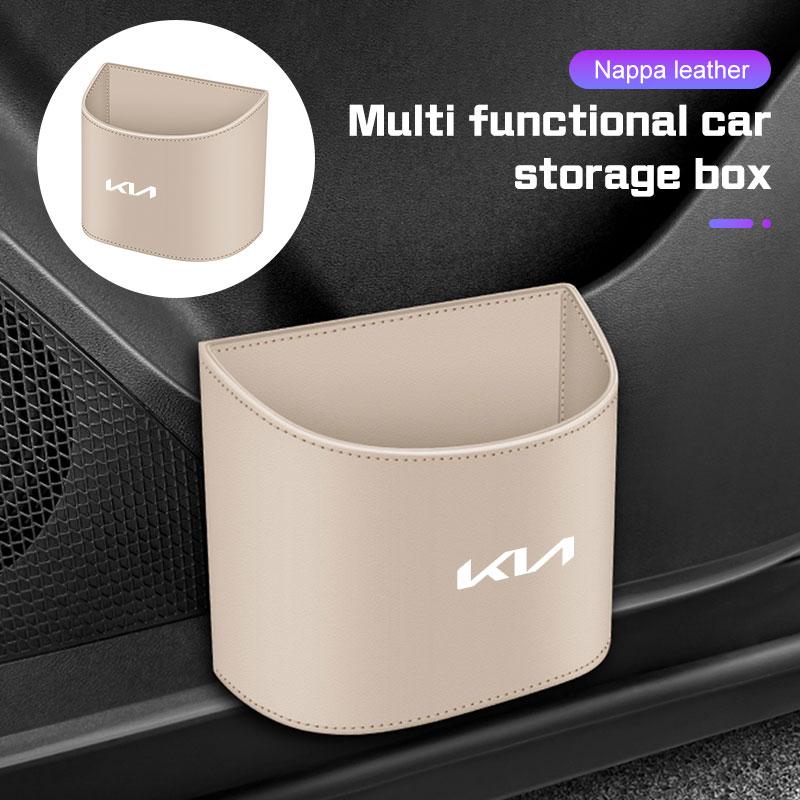 Leather Car Seat /Door Side Organizer Storage Box For KIA RIO Rio Sportage Ceed Cerato Sorento K3 K4 K5 KX3 Optima Picanto Forte dmzu30