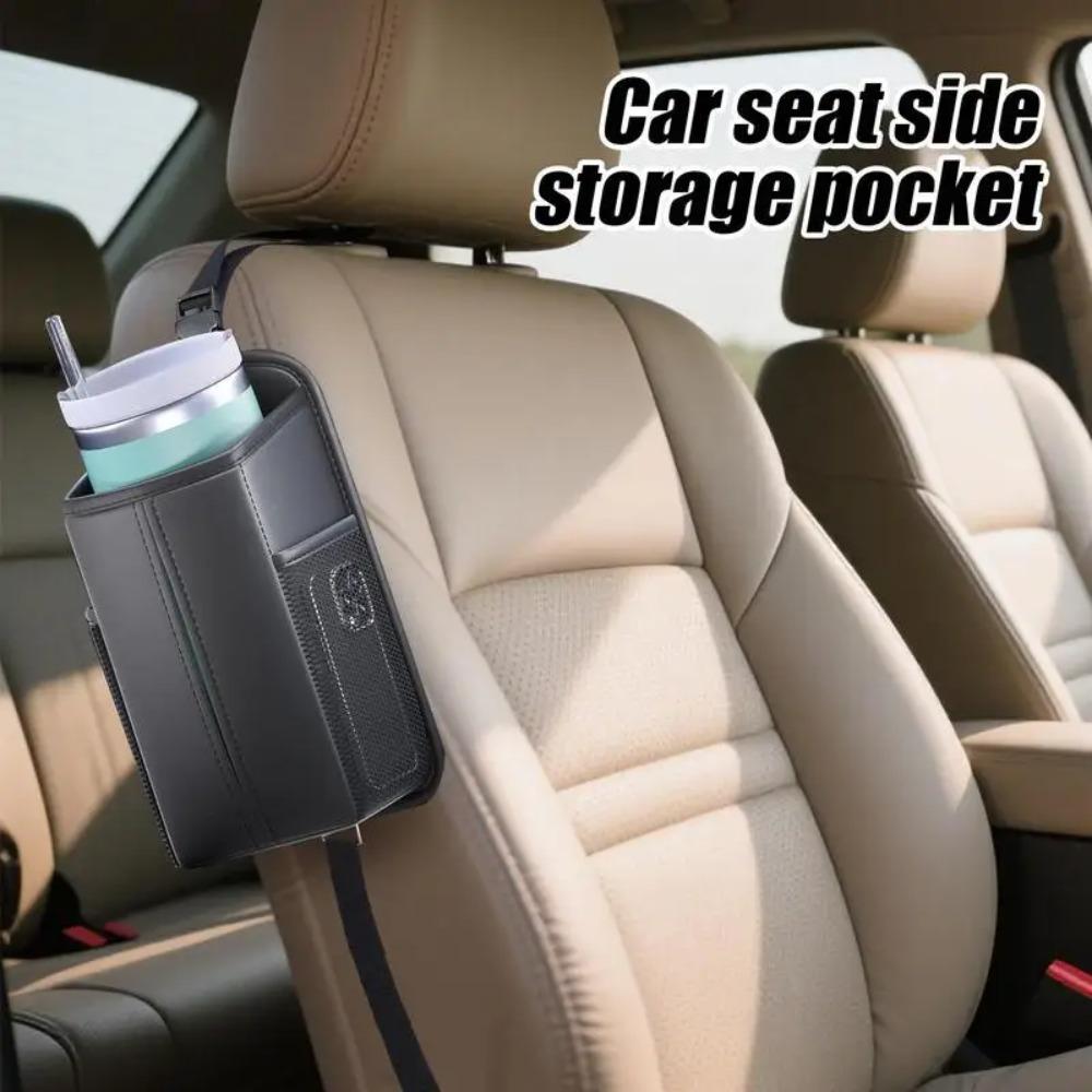 

Storage Box Car Seat Side Storage Bag Adjustable Space Saving Organizers Car Tissue Case Home