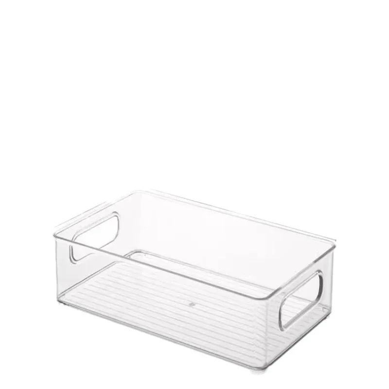 Desktop Storage Box Plastic Acrylic Shelf Storage Basket Transparent Waterproof High Aesthetic Value Stackable Box Organizer Box