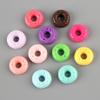 110Pcs 16mm Cute Donut Beads Resin Dessert Charms 11 Colors Cute Donut Slime Charms  Bracelets