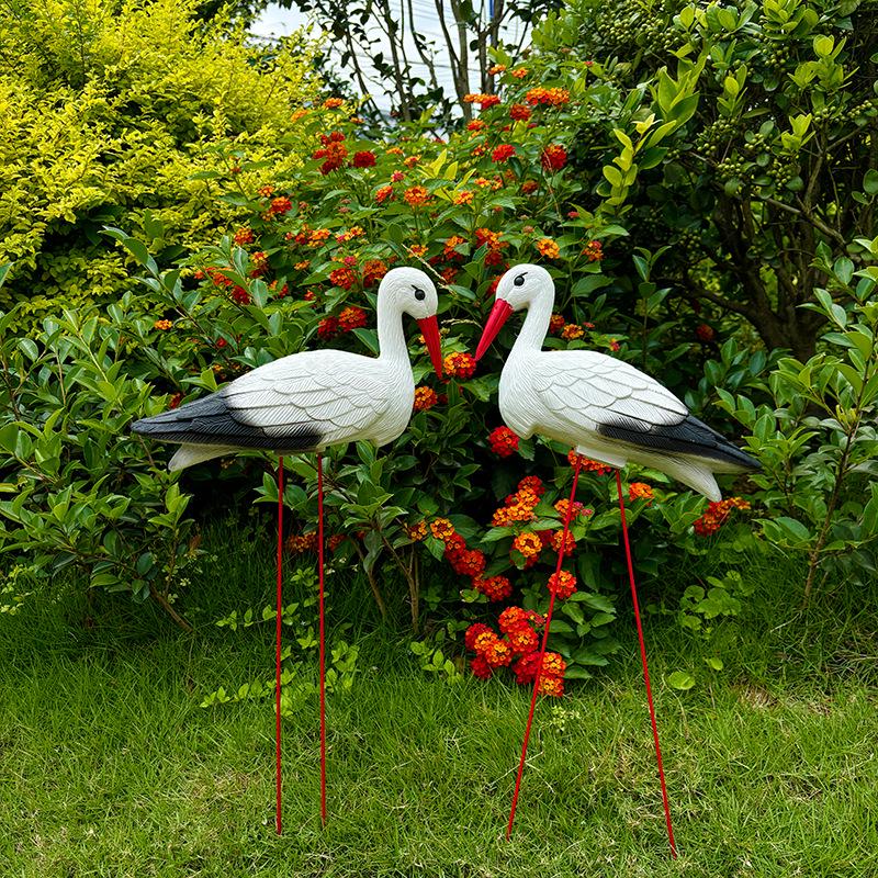 Garten-Außendekoration Simulation Plastik Roter Kronenkranich