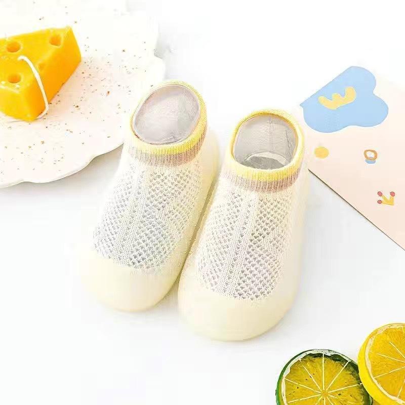 Spring Summer New Combed Cotton Non-slip Breathable Children's Soft-soled Shoes Baby Walking Mesh Floor Socks