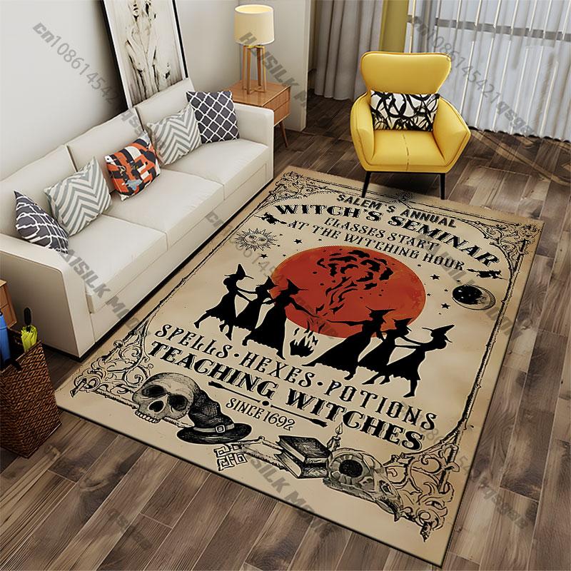 Witches Gathering for Magical Learning Carpet Yoga Living Room Room Decor Children's Crawling Mat Doormat Area Rug