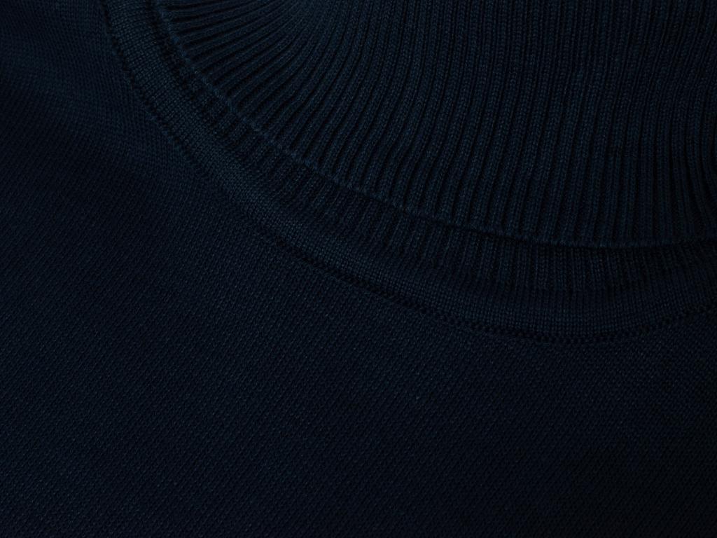 MEN'S TURTLENECK SWEATER - WS3321 NAVY L