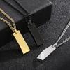 Rock Vintage Stylish Simplicity Trendy Pendant Necklace for Men Hip Hop Thick Stainless Steel Jewelry High Polished Golden