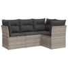 VidaXL Garden Lounge Set with Cushions 4 Pcs, Sofas with Adjustable Feet, Outdoor Furniture Set Patio Terrace, 3217582