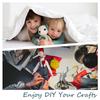PandaHall Eye Buttons 5 Sizes Black 300 Pieces for Plush Toys Dolls Handicrafts Animal Eyes Sewing Knitting Costume Making