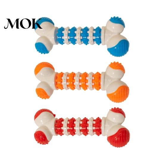 Dog Toys for Molar Chewing Indestructible Chew Interactive Puppy Teeth Bone Toy Cleaning Boredom Relief Soft Touch Gear Pet Aggressive Chewers