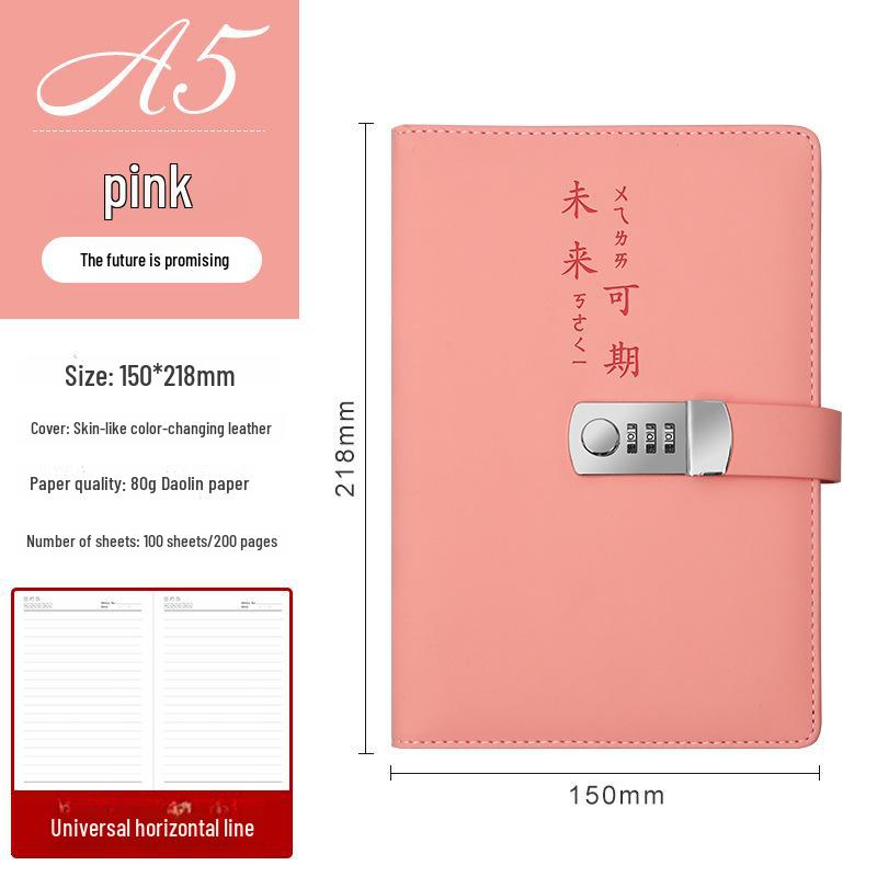 European Retro Canvas Lock Diary: Secure Password Notebook for Students