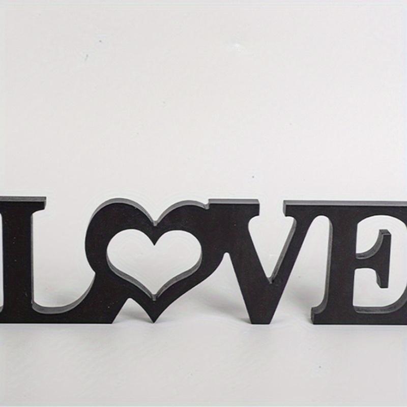 1ks 'LOVE' Nápis Dekor Dřevěné Ruční Práce Sochy Ornament Festival Chata Dekorace Všestranný Domácí Akcent Party Dekorace