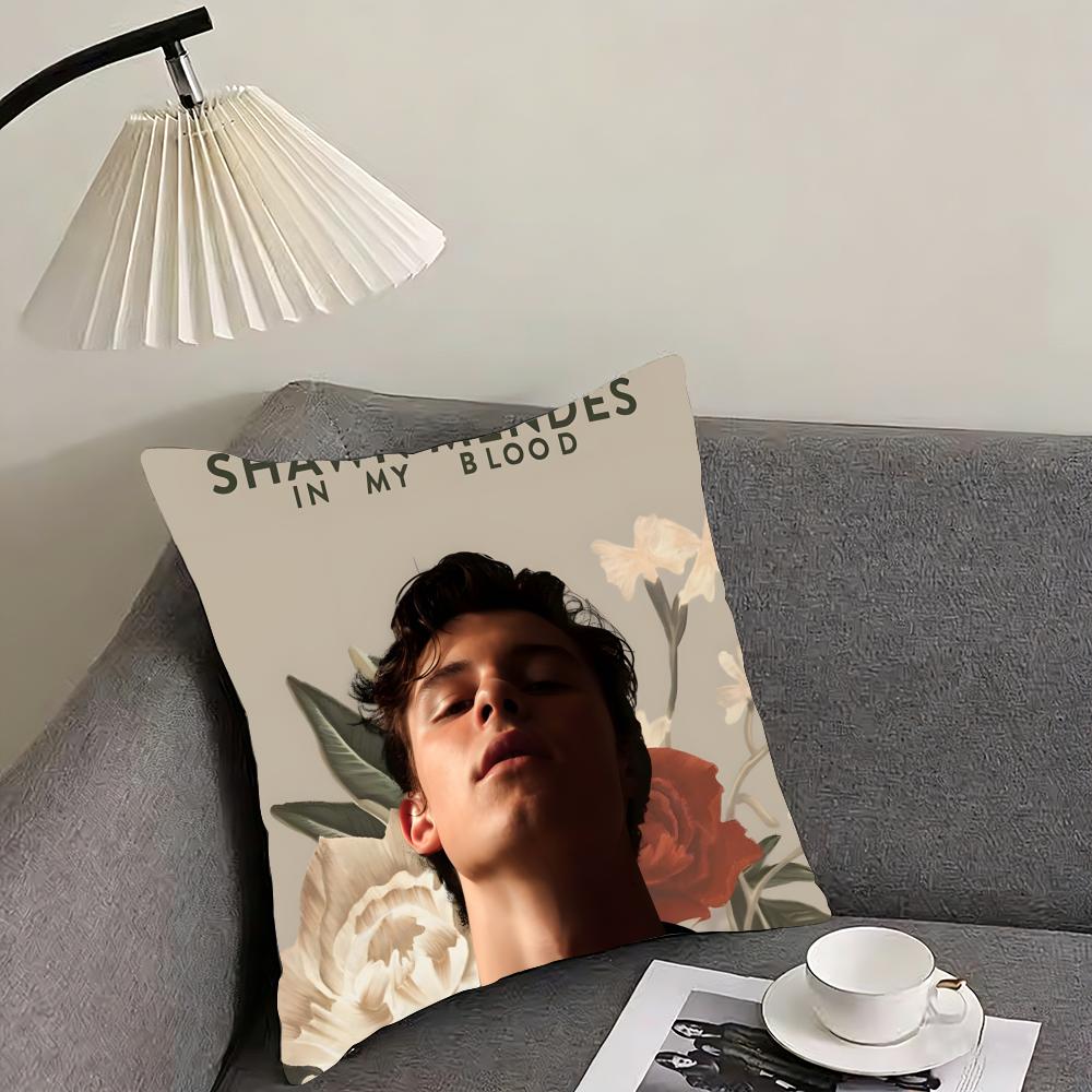 Singer Shawn Mendes Shawn Cushion Cover Reversible Plush Pillow Cover – For car, sofa, bedroom, perfect as a gift.