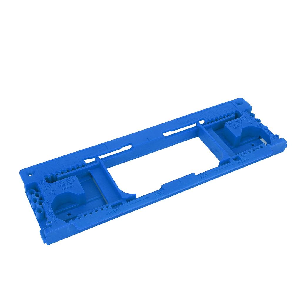 Door Jamb Hinge Jig ABS Blue Color Good Toughness Door Hinge Router Template for Home Decoration