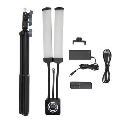 Lumină LED de umplere cu brațe duble 40W cu suport pentru telefon 3200K‑5600K Pliabilă 3 Moduri Lumină LED stick de umplere