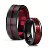Engagement Jewelry, Fashion 8mm Ring - Men's Vintage Dragon Patterned Ring With Inlaid Red Carbon Fiber - Exquisite Men's Accessory Jewelry Ornament -