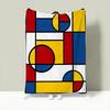 Artist P-Piet Mondrian Throw Lightweight 240g Flannel Blanket Soft Skin-friendly for Summer Cooling