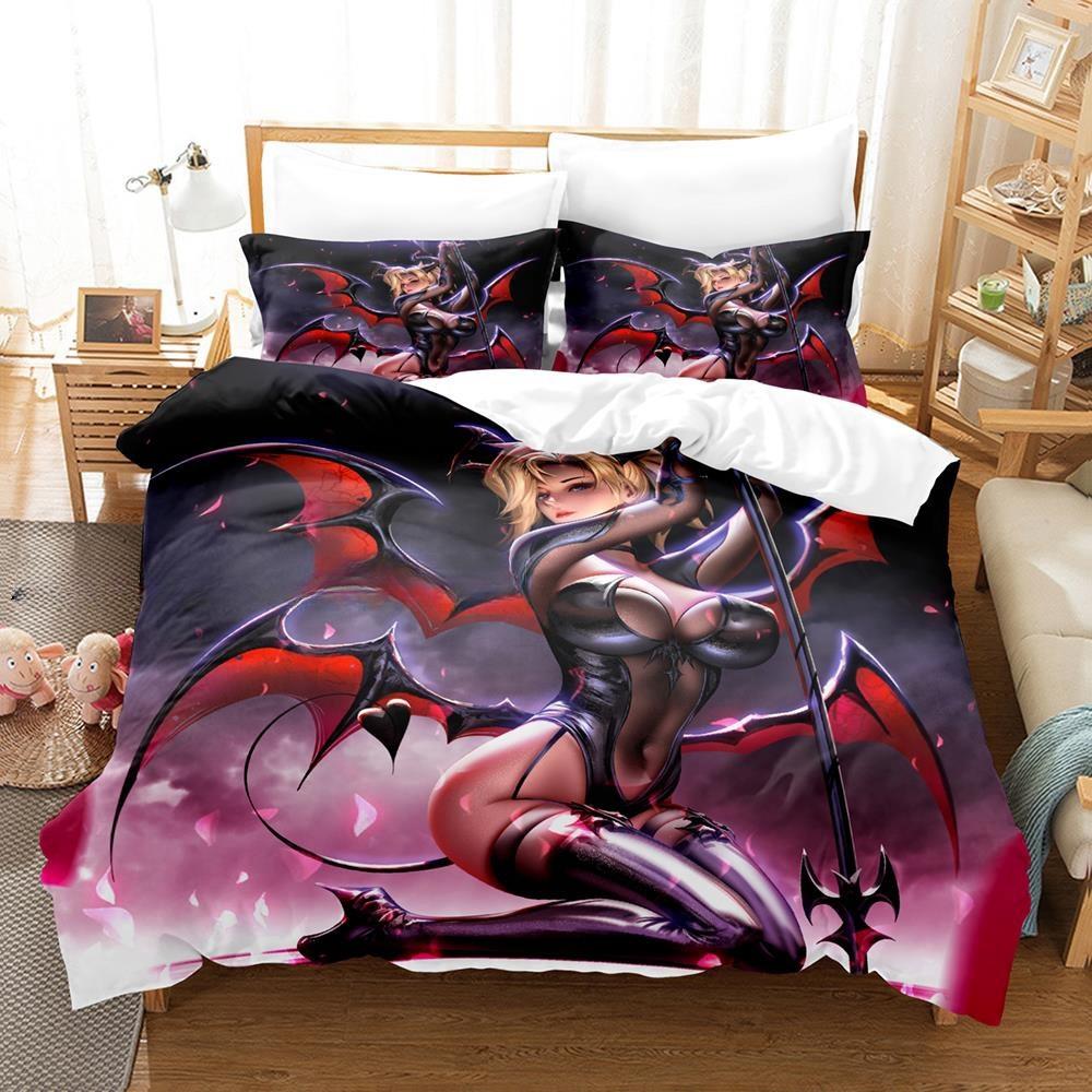 3D Printing Anime  Sexy Girls Overwatch Bedding Set Single Twin Full Queen King Size Bed Set Adult Kid Bedroom Duvet Cover Sets
