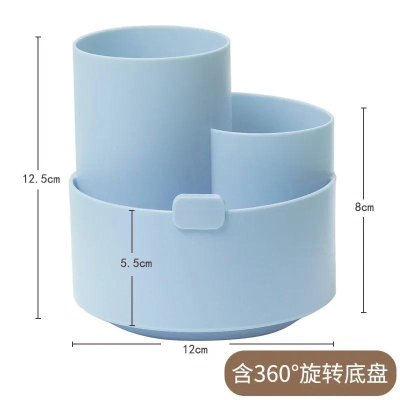 

Вращающийся на 360 градусов держатель для кистей, подставка для канцелярских принадлежностей, вращающийся настольный органайзер, косметический органайзер, держатель для губной помады