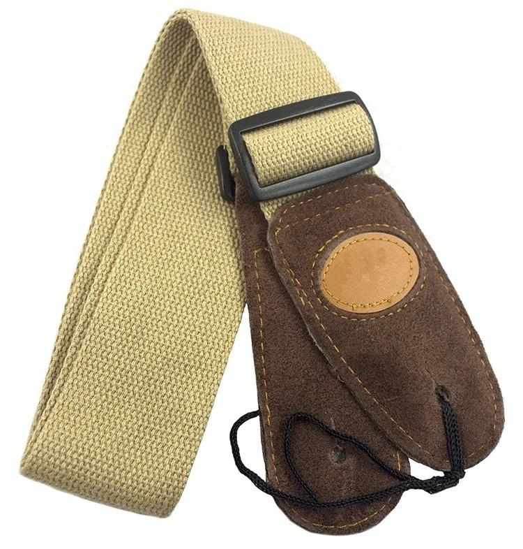 1PC Guitar Cowhide Head Cotton Strap Electric Guitar Folk Acoustic Guitar Universal Musical Instrument Carrying Accessories
