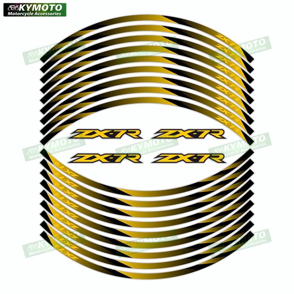 For ZX-7R ZX7R motorcycle accessories 17-inch front and rear wheel decals fairings and reflective gradient sticker decorations
