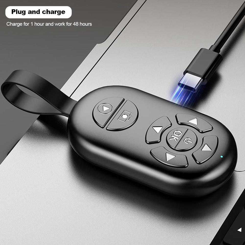 Wireless Phone Bluetooth Remote Control Camera Shutter Seamless Video Record Connectivity Controller For TikTok Video Page Turner