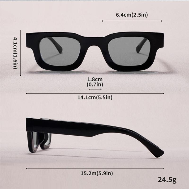 Simple Square Fashion Plastic Sunglasses for Men and Women Trendy UV Resistant Glasses Outdoor Sunscreen Sunshade Eyewear
