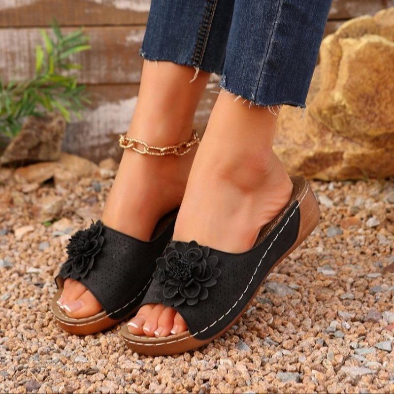 Fashion Summer Sandals Women Shoes Non-Slip Walking Shoes Slip On Shoes Woman Wedge Women's Sandals Party Slippers Woman Female Footwear