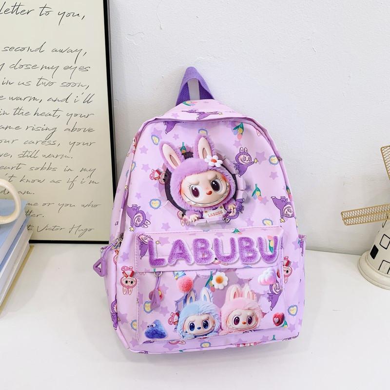 

Small Cartoon Bunny Girl Student Backpack With Breathable Oxford Fabric For Daily Use фиолетовый