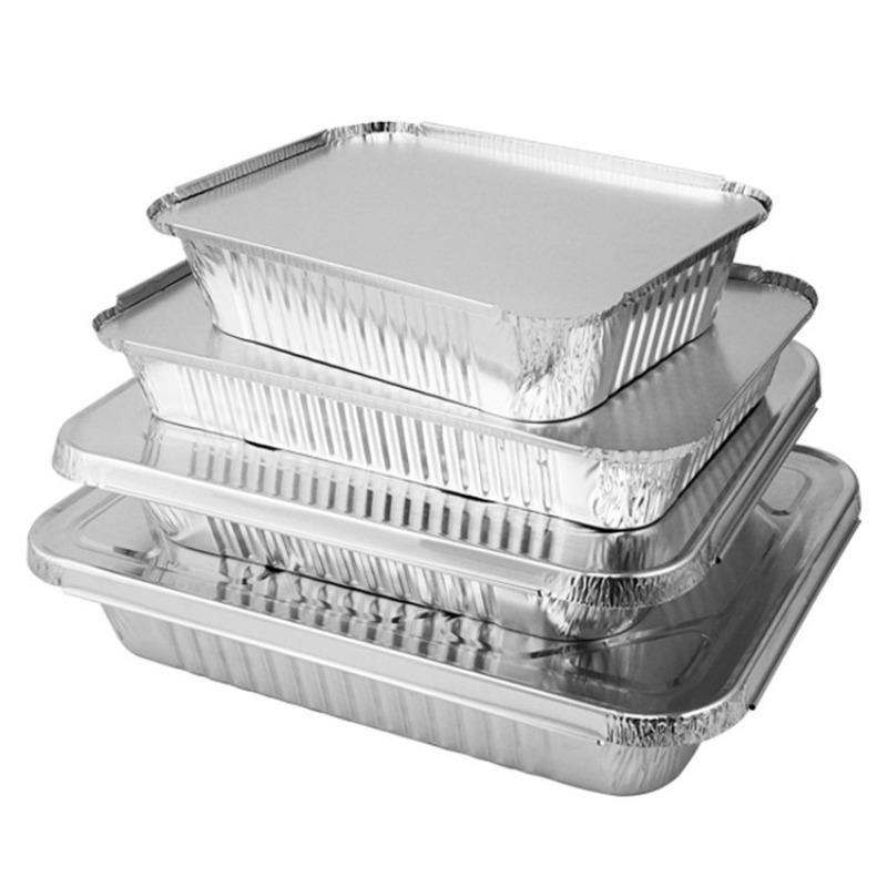 Hochleistungsfähige rechteckige Aluminiumfolienschale für BBQ, Takeaway, Backen, Einweg-Gewerbenutzung