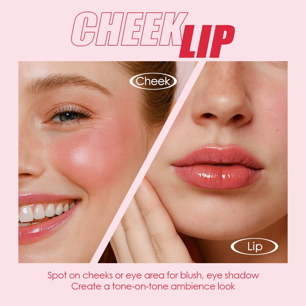 JULYSTAR 4pcs Jelly Lip Tint Set, Moisturizing Solid Lip Gloss for Lips & Cheeks, Multi-Use Hydrating Plumping Lip Balm Tinted Cheek Blush Makeup Gift