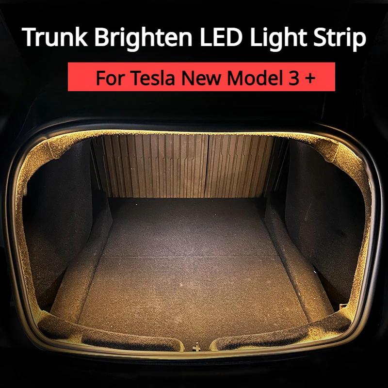 For New Tesla Model3 Highland 2024 Car LED Light Strip Flexible Rear Trunk Waterproof Neon Lights Accessories for Tesla Model 3+