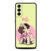 Cute Pug Dog Phone Case For Samsung Galaxy S24 S23 S22 S20 S21 FE Ultra S24 S23 S10 S10E S9 S8 Plus 5G Phone Cover Fundas Capas