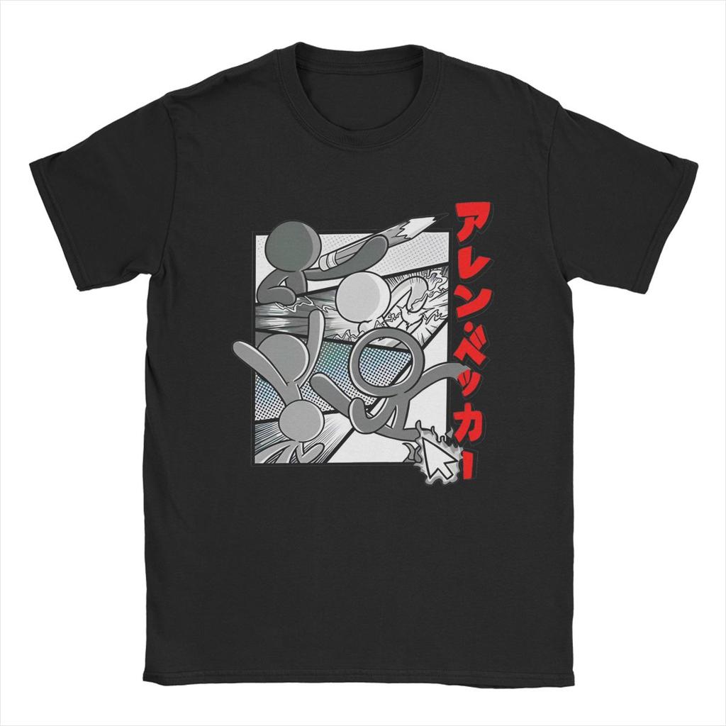 Humor Alan Becker Manga T Shirt Men Women 100% Cotton Tee Shirt Birthday Gift Clothing