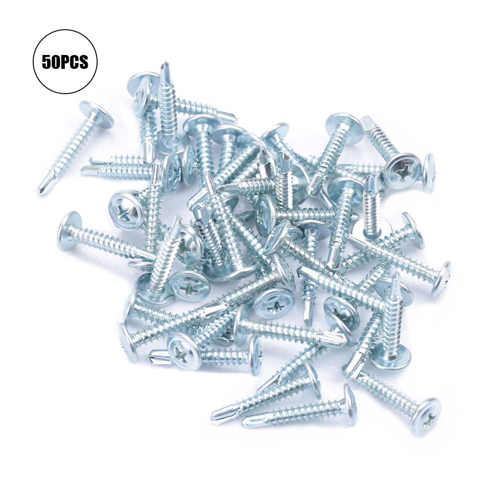 50pcs M4.2 Truss Head Self Drilling Self Tapping Screws Set Drilling Tail Screw (M4.2*19)
