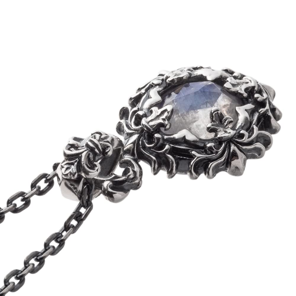 Artemis Classic Rose Cut Blue Moon Pendant (acp0361) - Men's Silver Accessory, 925 Sterling Silver with Moonstone