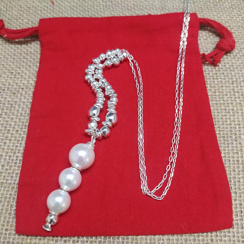 2026 European and American Best-selling Retro Style Niche Daily Casual Wear Pearl Necklace белый
