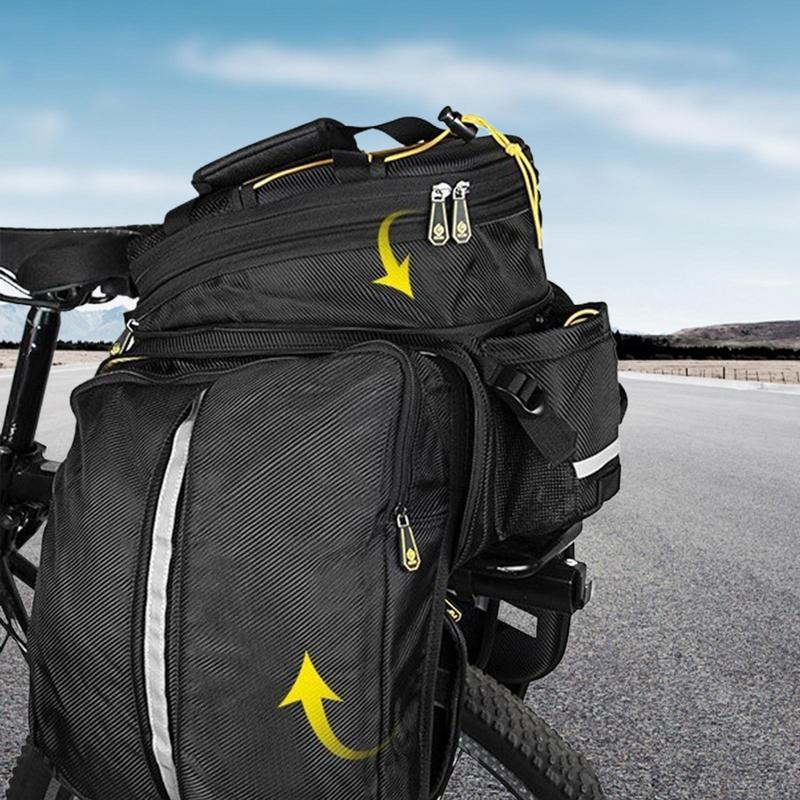 

Mountain Bike Saddle Bag Outdoor Biking Pannier Large Multi-Purpose Saddle Bag For Cycling Camping Outdoor Adventure Photography чорний