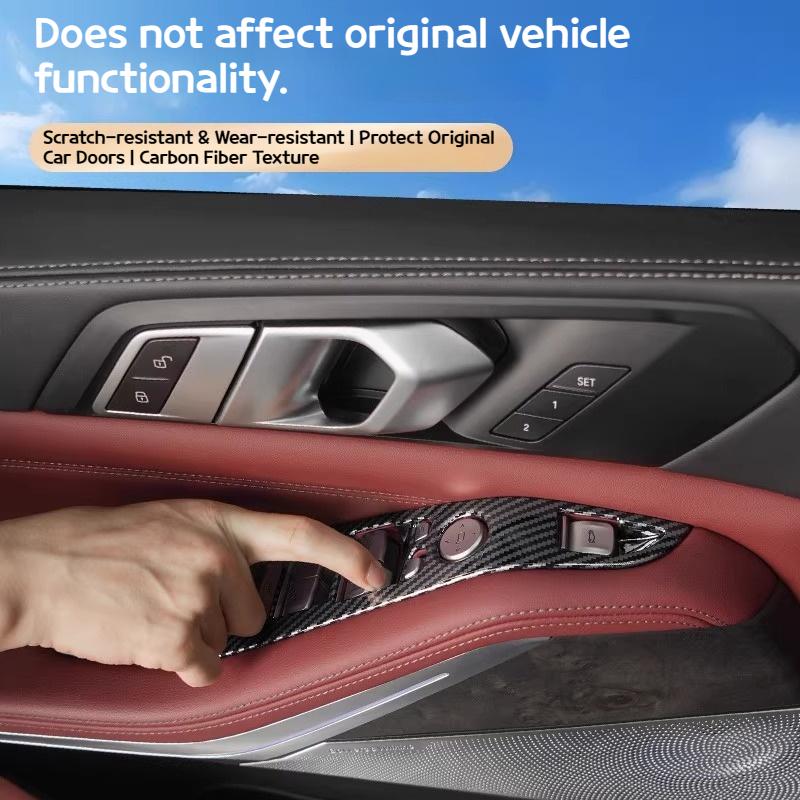 For BMW X5 G05 2025-2025 LHD Car ABS material Window button frame door glass lift panel decorative stickers interior accessories