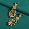 Inlaid Rhinestone Flower Necklace Earring Trendy Clavicle Chain  Jewelry Accessories